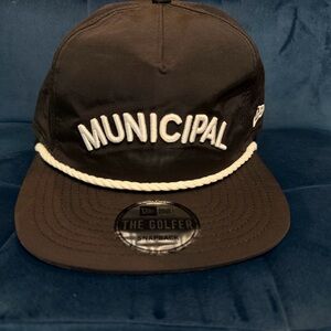 New Era Black Municipal Rope Snapback Hat Golf “The Golfer”